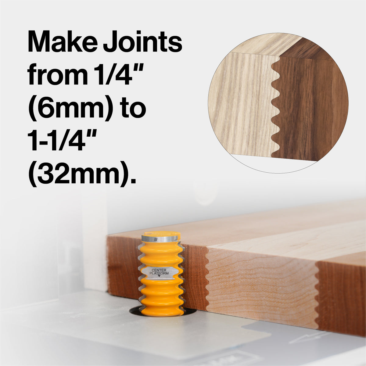 FitFinder 1 1/4" Wave Decorative Jointing Bit (1/2" Shank)