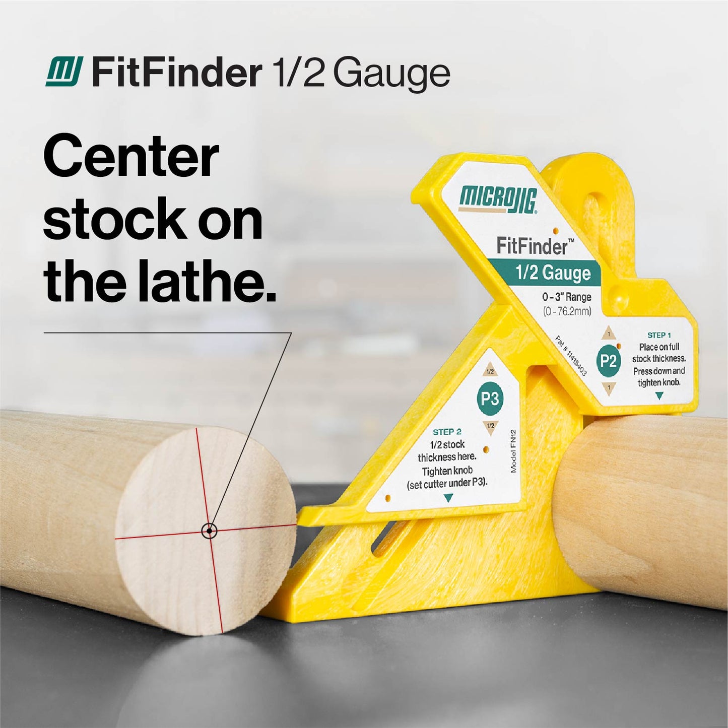 FITFINDER 1/2 Gauge - Find 1/2 thickness of material in seconds.