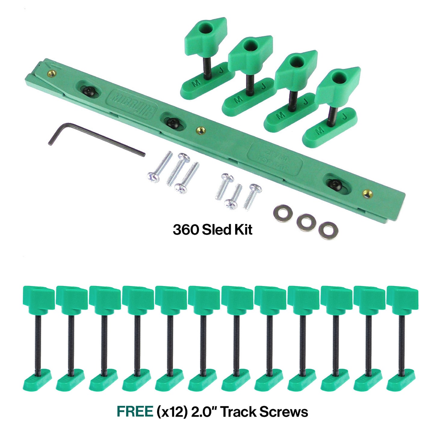 ZEROPLAY 360 Sled Kit with FREE 2" Dovetail Hardware (12 Pack)