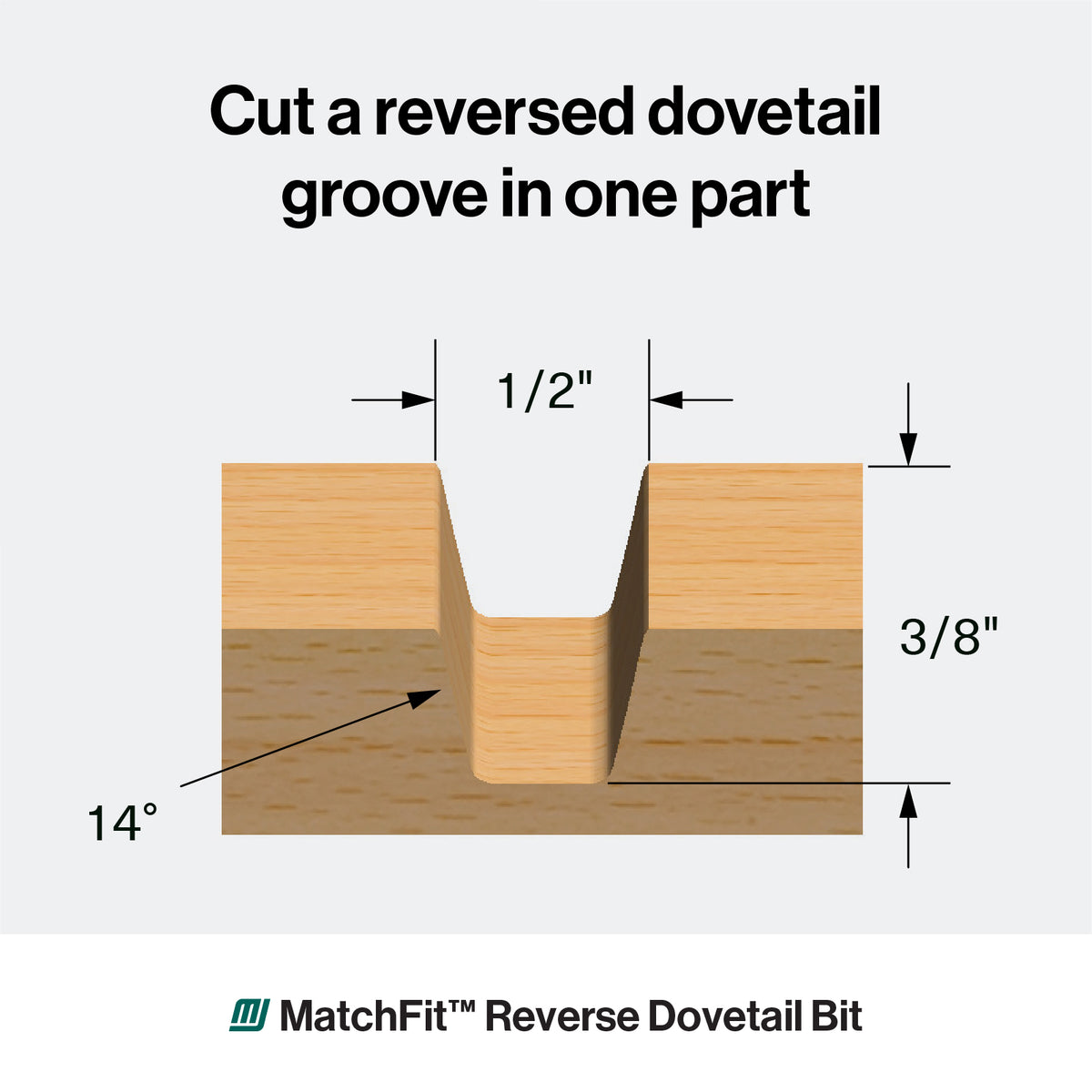 MATCHFIT Reversed Dovetail Bit
