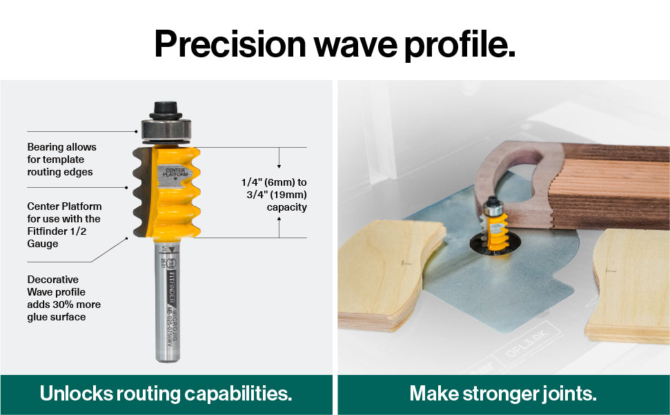 FitFinder Wave Reversible Glue Joint Bit
