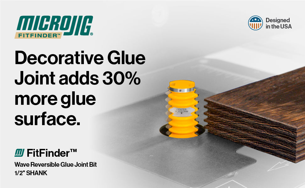 FitFinder Wave Reversible Glue Joint Bit
