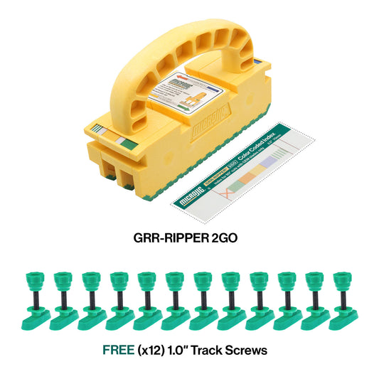 GRR-RIPPER 2GO™ Pushblock with FREE 1" Dovetail Track Hardware (12 Pack)